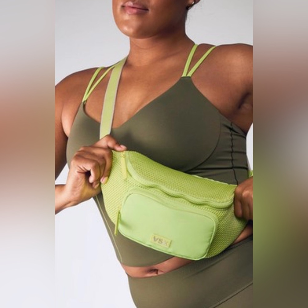 NWT Victoria's Secret VSX Belt Bag Adjustable‎ Waist Strap Sparkling Neon Lime